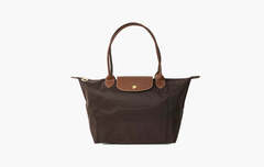 Longchamp Le Pliage Green Recycled Canvas M Tote Bag "Brown / Ebony"