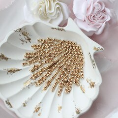 Бусины разделители, шарик 3 мм, позолота, 10 гр, Р015
