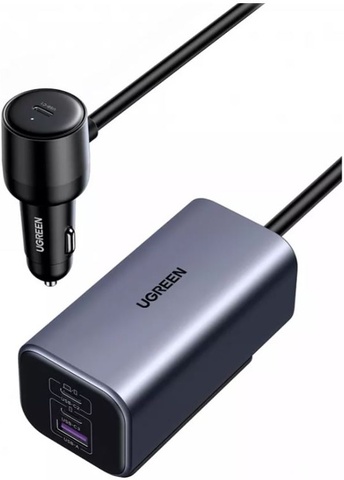 Автозарядка UGREEN EC706 (35571) 150W 4-Port GaN Fast Car Charger, серый
