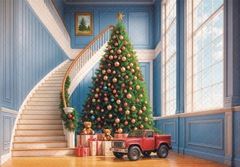 Ель в прихожей - 10.25 - фон неопреновый