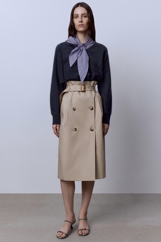 Юбка на запах с поясом