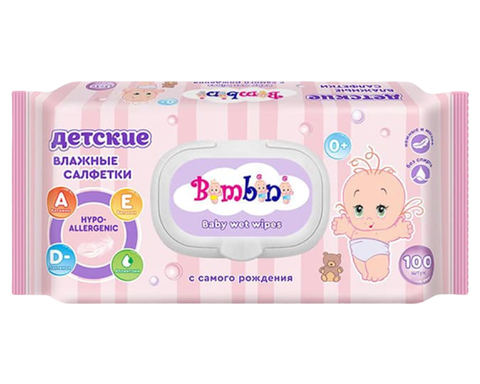 Влажные салфетки детские BAMBINI с витаминами 100шт