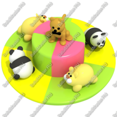 Электрическая карусель детская 4KIDS "ЖИВОТНЫЕ"