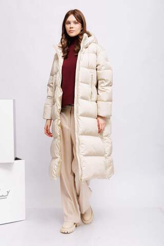 ADD Пуховик удлиненного кроя стеганый с капюшоном