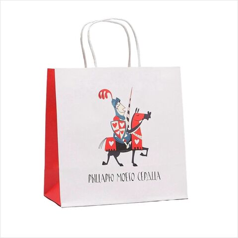 Пакет подарочный S квадрат, «Рыцарю», голография 22*22*11 см (Д*В*Ш), 1 шт.