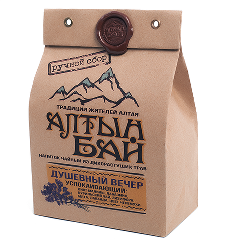 Напиток чайный из дикорастущих трав «ДУШЕВНЫЙ ВЕЧЕР» успокаивающий, Алтын Бай