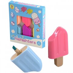 
          Набор текстовыделителей, 6 цв., Alingar, "Мороженое", фигурный корпус, скошенный, 1-4 мм, пастельные цвета, картонная упаковка