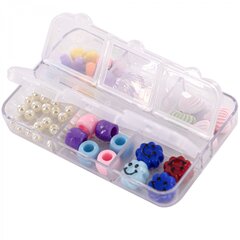 Набор для создания украшений-бусины Alingar, 75х50х10 мм, "Smile", 6 видов бусин, пластик. пенал органайзер