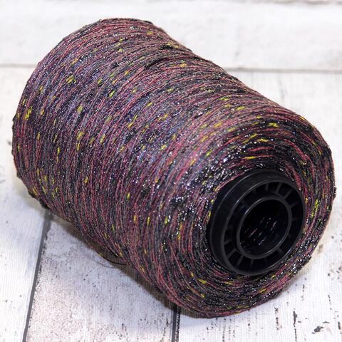 Лен с люрексом и шишибриками NODINO DI LINO 600 бордово-черный