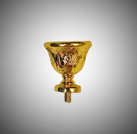 наконечник-основание под тонкую свечу, цвет золото  металл 2СМ*1,5СМ