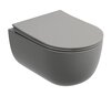 Ceramica Nova Modena CN6063MH Подвесной унитаз c ультра тонким сидением и крышкой с функцией плавного закрытия, цвет: серый