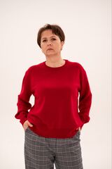 Женский Свитер из итальянского полумериноса Размер М-L Красный