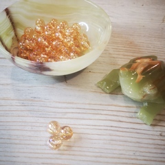 Бусины круглые перламутр  оранжевый 10мм (50шт )