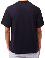 Теннисная футболка Lacoste Relaxed Fit Ren_ Lacoste Print T-shirt - navy blue