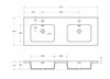 Cezares 55244 Тумба под раковину с 4-мя выдвижными ящиками  120x46x55