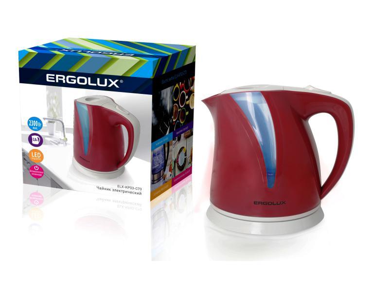 Чайник Ergolux ELX-KP03-C73 вишневый/св. серый