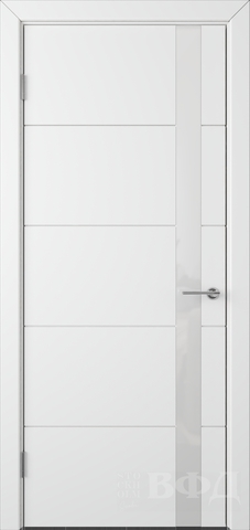 Межкомнатная дверь VFD (ВФД) Trivia (Тривиа) Polar (эмаль белая) White Gloss, стекла белые с 2-х сторон