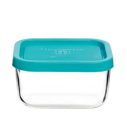 Контейнер прямоугольный 0.4л Bormioli Rocco Frigoverre Classic с синей крышкой