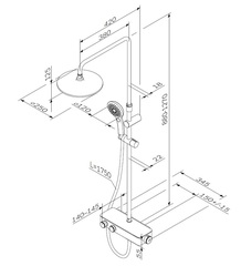 Душевая система ShowerSpot с термостатом AM.PM INSPIRE V2.0 - F0750A400