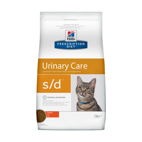 Hill's PD s/d Urinary Care кошки лечение МКБ курица сухой (5 кг)