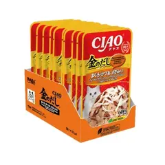 INABA Ciao консервы для кошек Тунец Кацуо и тунец Кацуо с куриным филе 60 гр