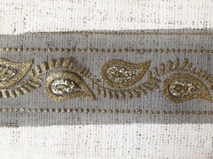 Тесьма с напылением на сетке, ш. 4,5см