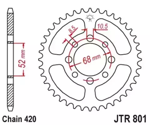 Звезда ведомая JTR801 33