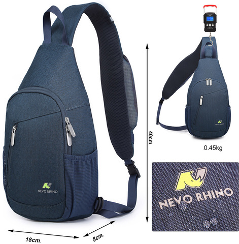 Картинка рюкзак однолямочный Nevo Rhino 8999-nw Blue - 4
