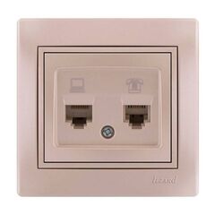 MIRA 701 3030 143 Розетка комп+тел жемч/бел встс/у