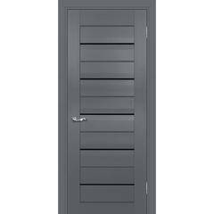 Купить Межкомнатная дверь экошпон Profilo Porte PSC-48 графит остеклённая