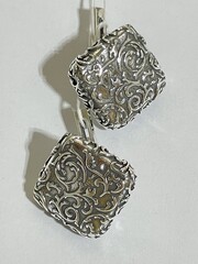 Агата К (серьги из серебра)