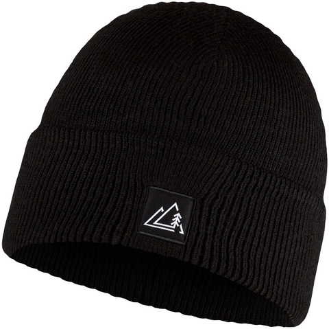 Картинка шапка вязаная Buff hat knitted Frint Black - 1