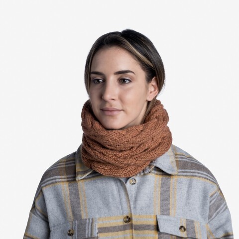 Картинка шарф-труба Buff Neckwarmer Knitted Polar Caryn Rosewood - 2