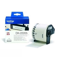 Бумажная клеящаяся лента Brother DK-22205 (белая, ширина 62 мм)  длина рулона 30,5 м