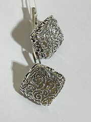 Агата К (серьги из серебра)