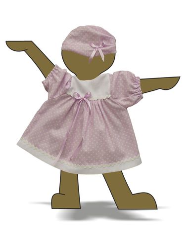 Платье хлопковое - Демонстрационный образец. Одежда для кукол, пупсов и мягких игрушек.