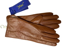 Перчатки. Женские. Материал верха: Кожаные. Подклад: Трикотаж-шерсть. 10 шт в упаковке.
