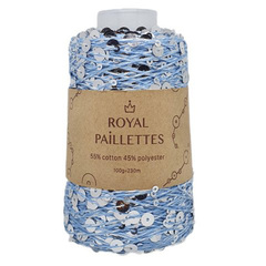 Royal Paillettes (183 - голубой меланж серебро)