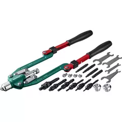 KRAFTOOL Combo3-M12, 3 вида заклёпок, комбинированный складной заклепочник в кейсе (31182)