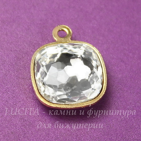 4483/J Сеттинг - основа - подвеска Сваровски для страза Cushion 10 мм (цвет - золото)