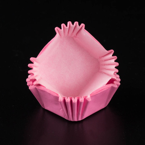 Капсулы для конфет розовые квадрат. 35*35 мм, h 25 мм, 1000 шт.