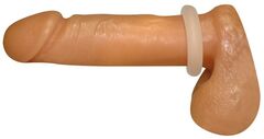 Прозрачное гладкое кольцо Stretchy Cockring - 