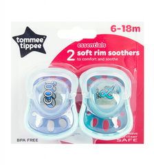 Пустышка латексная ортодонтическая, с мягким ободком у основания 2 шт. в уп. (розовый-фиолетовый)