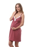 Ночная сорочка для беременных и кормящих 10654 бордовый