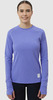 Элитная беговая футболка с длинным рукавом Gri Весна женская светло-фиолетовая