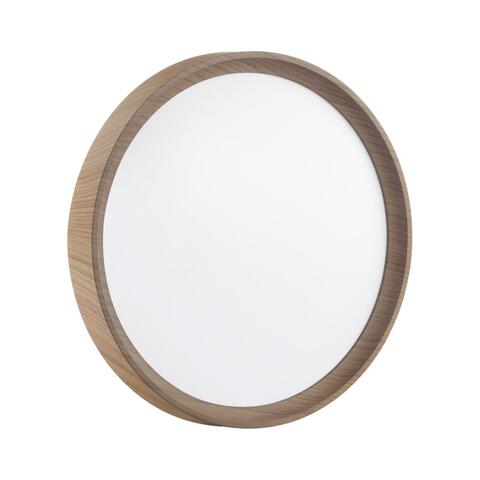 7603/DL PALE SN 018 Потолочный светодиодный светильник/белый/светл.коричневый под дерево LED 48Вт c ДУ 3000-6000К D400 IP43 пульт ДУ WOODI