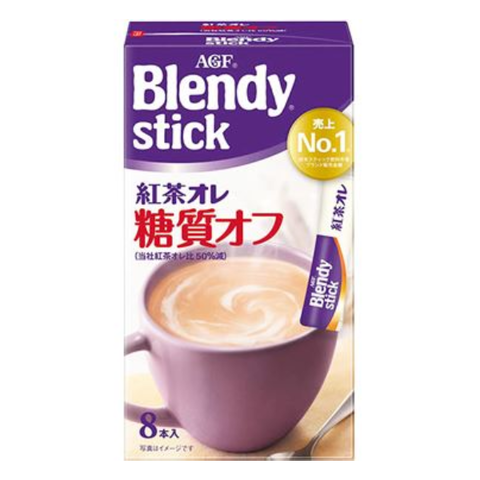 Чай растворимый черный Ассам с молоком AGF Blendy, 8 стиков, 76 гр (низкое содержание сахара)