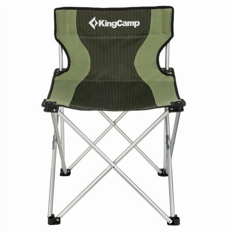 Картинка стул кемпинговый Kingcamp Compact chair (50х50х45/73) зеленые полосы - 2