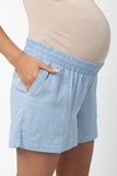 Шорты для беременных 15728 голубой