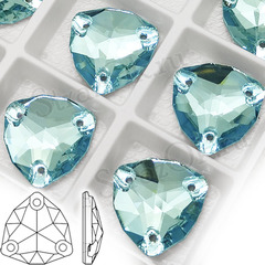Стразы пришивные Trilliant Light Aquamarine - светло-аквамариновые, бирюзово-голубые купить оптом